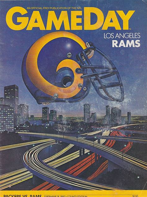 Nfl Program Green Bay Packers Vs Los Angeles Rams September 18 1983
