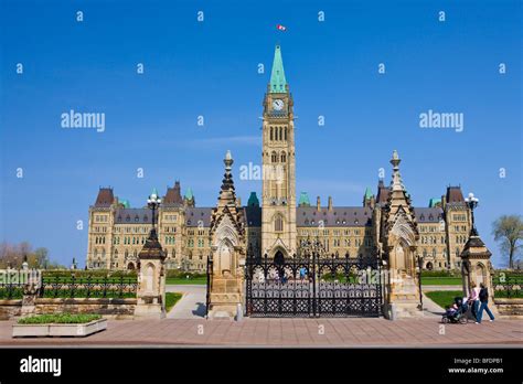 Centre Block And The Peace Tower Of The Parliament Buildings On