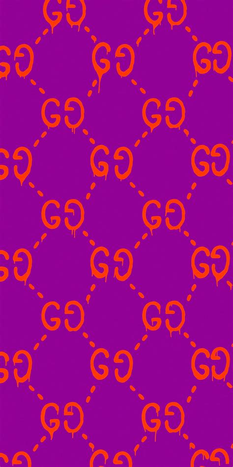 Download Violet And Red Gucci Pattern Wallpaper