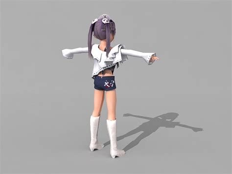 cute anime girl 3d model 3ds max files free download cadnav