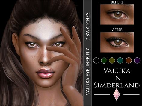 The Sims Resource Valuka Eyeliner N7
