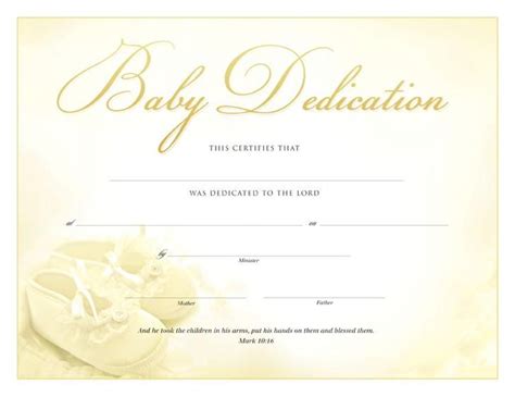 18 Baby Dedication Certificate Template Free Download Baby