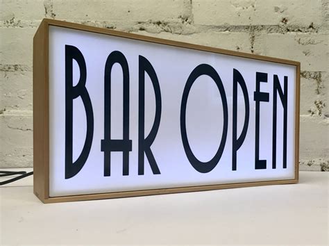 Bar Open Light Up Bar Sign Light Up Bar Sign Bar Open Light Etsy