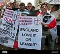 English Defence League EDL march through Tower Hamlets London East ...