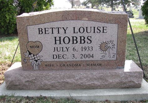 Betty Louise Bitner Hobbs 1933 2004 Find A Grave Memorial
