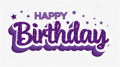 Purple Birthday Vector Hd Png Images Purple Happy Birthday With Stars