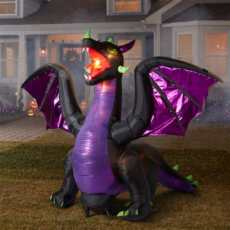 Gemmy 76 Ft X 105 Ft Animatronic Lighted Dragon Halloween Inflatable