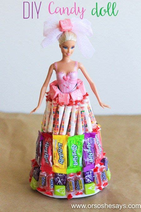 Candy Barbie Doll Dress Cool T Or Party Craft Candy Bouquet Diy