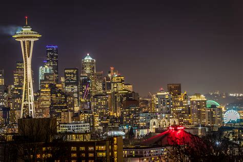 Michaelpocketlist Long Exposure Of Seattle Skyline Oc 6000x4000