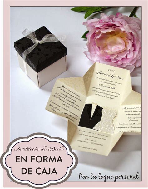 Pon Tu Toque Personal Invitación De Boda Original Con Forma De Caja