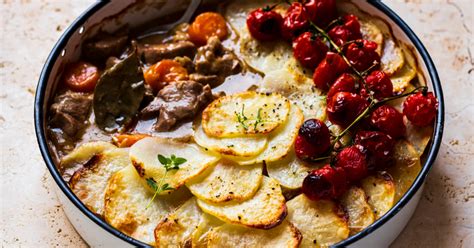 Lamb And Potato Pie With Roasted Tomatoes