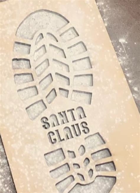 Santa Boot Print Stencil Svg File Holiday Spirit Magic Of Etsy