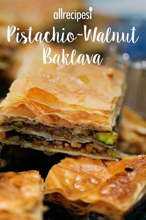 Pistachio Walnut Baklava Recipe Baklava Phyllo Recipes Pistachio