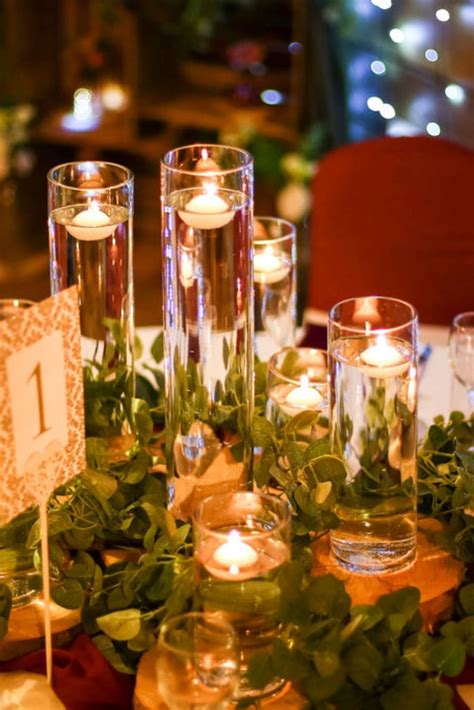 Glass Cylinder Vase Wedding Centrepiece Candle Wedding Centerpieces