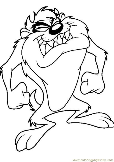 Free printable coloring pages looney tunes coloring pages. Free printable Taz coloring pages