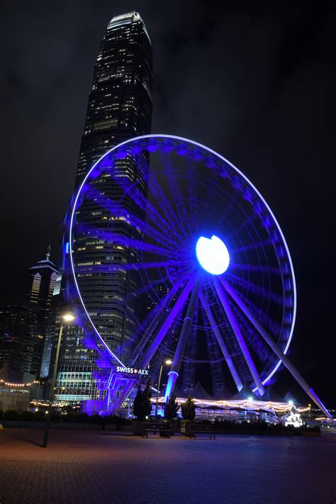 Free Images Light Night Skyscraper Reflection Ferris Wheel