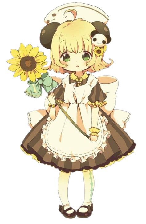 Anime Girl Cute Sunflower Sticker By Kimtaehyung
