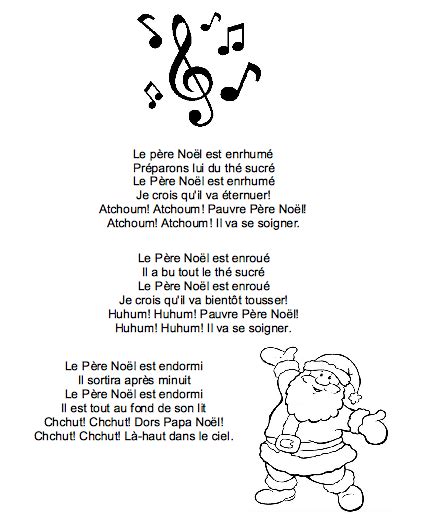 Chant Le Père Noël Est Enrhumé Enrhumé Noël été Pere Noel