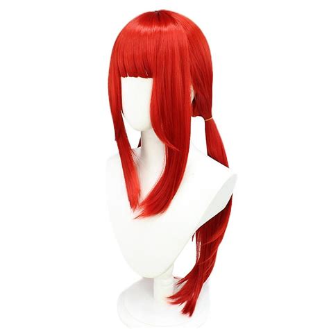 genshin impact nilou cosplay wig double tail long straight cosplay anime wigs halloween heat