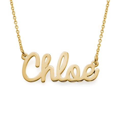 Personalized Cursive Name Necklace In 18k Gold Plating Myka