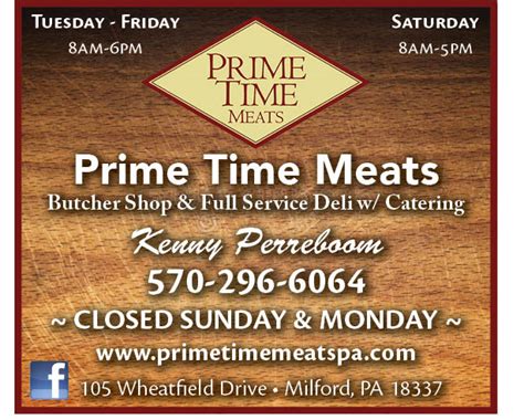 Prime Time Meats Milford Pa Parishes Online