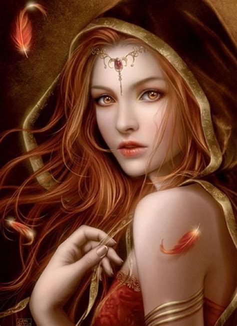 Red Hooded Goddess Fantasy Art Female Fantasy Girl Chica Fantasy