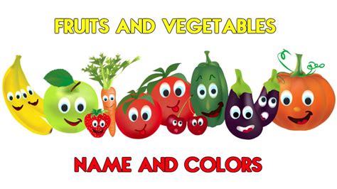 Diana plays toy fruits and vegetables, studying them. Learn Name and Colors With Animated Fruits & Vegetables ...