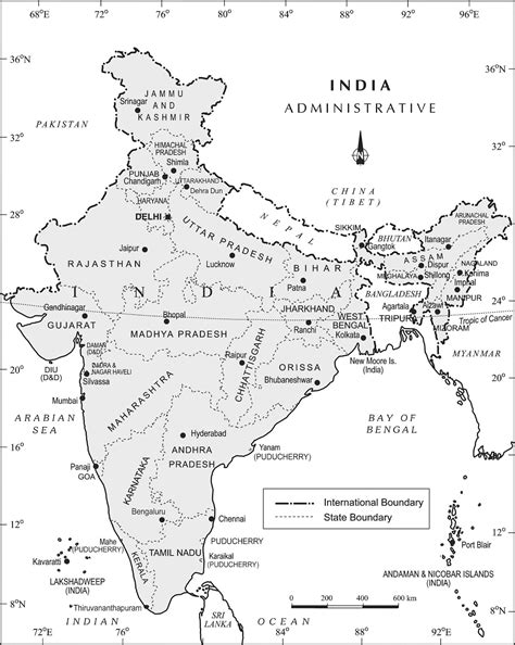 Upsc General Studies And Current Affairs 2015 Administrative Map Of India