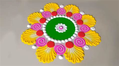 Diwali Rangoli Designs With Colours