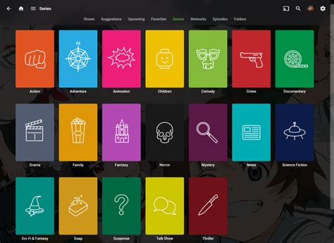 Minimalist Colorful Library And Genre Icons Fan Art And Videos Emby