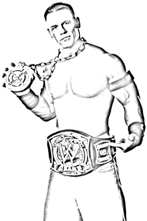 John cena coloring pages for all students these pictures of this page are about:john cena coloring. Check it out! | Wwe coloring pages, John cena, Coloring pages