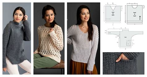 Crochet Sweaters Side To Side Bottom Up And Top Down Interweave