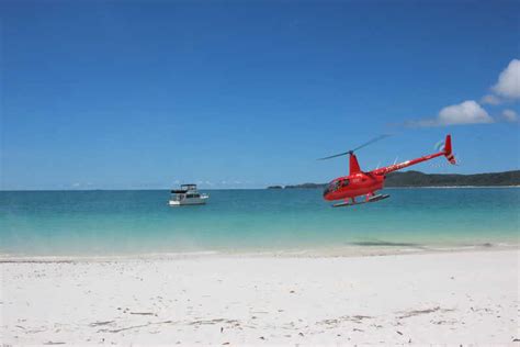 Whitsunday Helicopter Tour Flight Whitehaven Landing Getyourguide