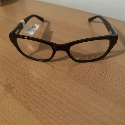 Luxe Eyewear Swarovski Crystal Wl0340 Shiny Black Eyeglass Frames 54 20 135 124 Ebay