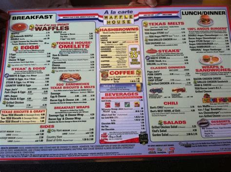 Waffle House Full Menu With Prices Change Comin