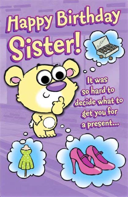 Funny Birthday Cards For Sister Sister Birthday Card Birthday Humor Funny Birthday Cards