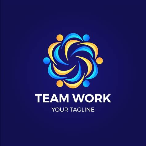 Premium Vector Gradient Teamwork Logo Design