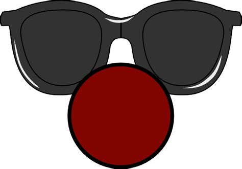 Clown Nose With Clear Glasses Clip Art at Clker.com - vector clip art png image