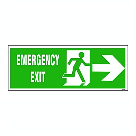 Protector Sign Right Arrow Emergency Exit Sign Night Glow Sign Set Of 3
