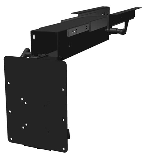 The premium ceiling tv mount is designed to safely install any flat panel led, lcd tv between 23 to 42 inches with the maximum weight capacity of 110 adjust the height of the tv between 22 inches to 38 inches. MORryde TV40-010H Slide Out and Flip Down RV TV Ceiling Mount