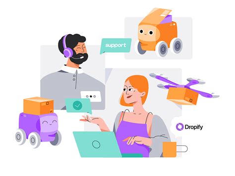 Dropify Customer Support Illustration By Jean Noël Laurent For Qclay