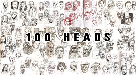 Drawing 100 Heads In 10 Days 100 Heads Challenge Meds100heads The