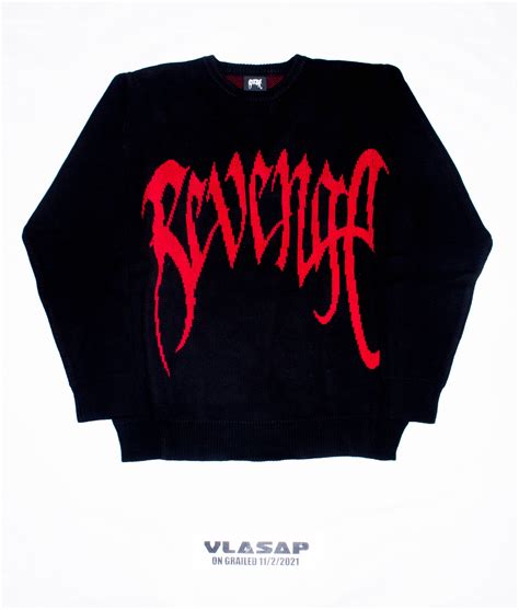 Revenge Revenge Bred Knit Logo Sweater Black Large Grailed