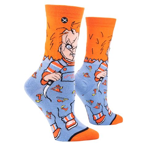 Womens Chucky Good Guy Crew Socks Horror Movies Odd Sox Odd Sox