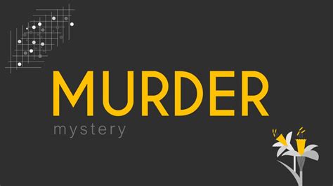 Murder Mystery Prep Esl Toybox