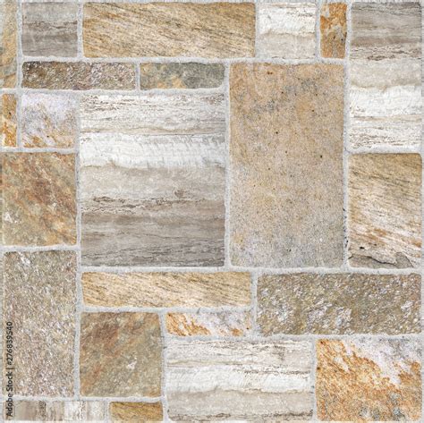 Stone Floor Tile Texture Seamless Tiling Stone Wall Part Of A