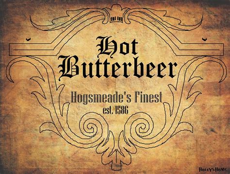 Make great looking labels for your homebrew using our dead simple online designer. Free Printable Butterbeer Labels | Free Printable