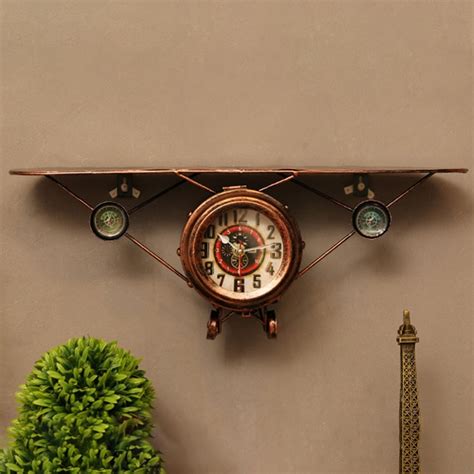 Shelves Wrought Iron Aircraft Hanging Clocks To Cr Grandado