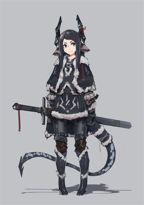 Dragon Girl Iceby Mendel Oh Concept Art Characters Dragon Girl Anime Character Design