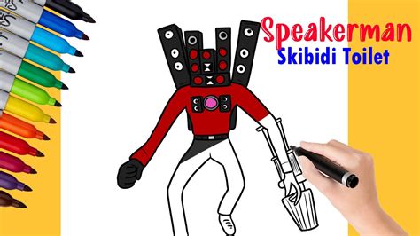 Skibidi Toilet Titan Speakerman Titan Tv Man Drawing And Coloring The